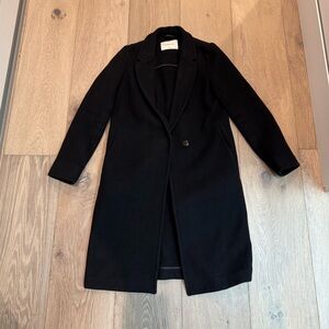 Babaton Black Wool Coat
